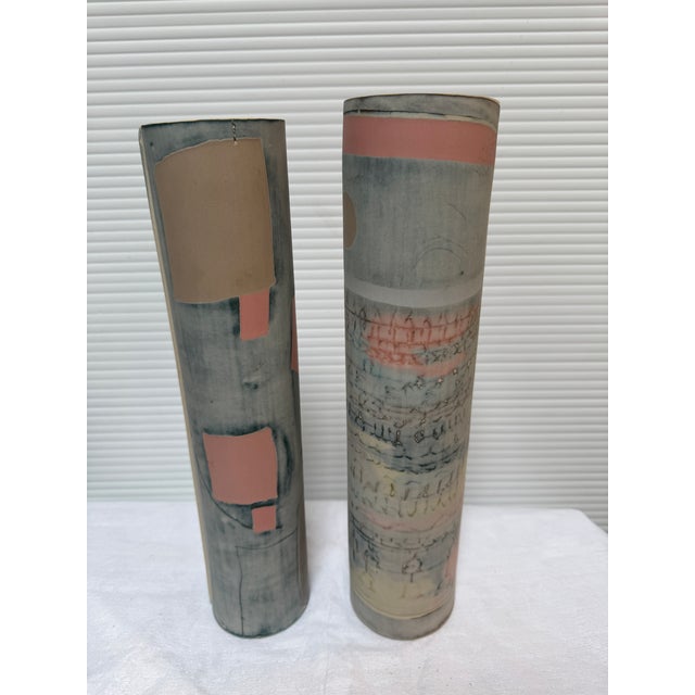 Design Plus Gallery presents a Set of Two Pastel Porcelain Vases by Susan Nemeth. The artist lives and works in London...