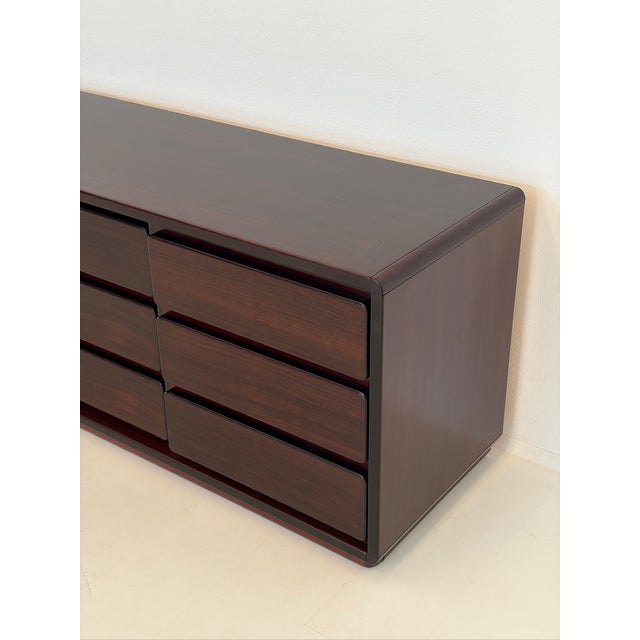Wood Low Vintage Chest of Drawers, 1970s For Sale - Image 7 of 13