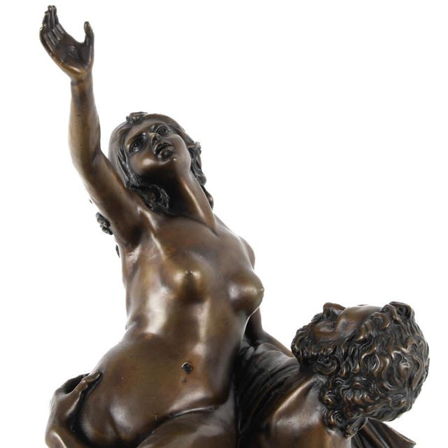 Antique Bronze Sculpture After Giambologna – Abduction of the Sabine Women, Classical Figural Group For Sale In Greensboro - Image 6 of 7