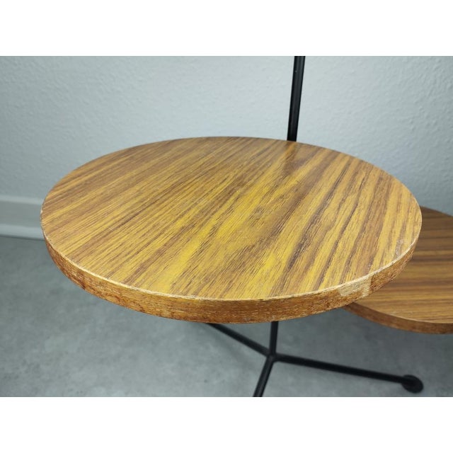 Brown Mid-Century Tripod Plant or Cake Stand from Ilse Möbel, 1960s For Sale - Image 8 of 15