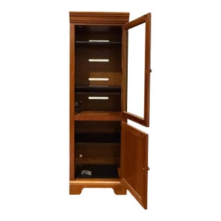 1990s Stanley Furniture Glass Door Media / Entertainment Cabinet - Model 0001, For Sale