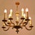 Polished Brass 10-Light Chandelier For Sale - Image 3 of 4