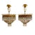Italian Circular Crystal and Bronze Ceiling Lights, 1960s, Set of 2 For Sale - Image 13 of 13