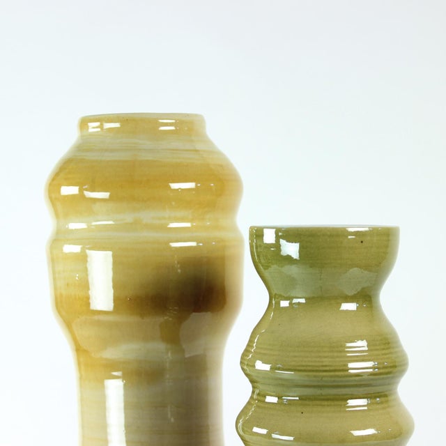 Mid-Century Ceramic Vases, Former Czechoslovakia, 1960s, Set of 2 For Sale - Image 10 of 12