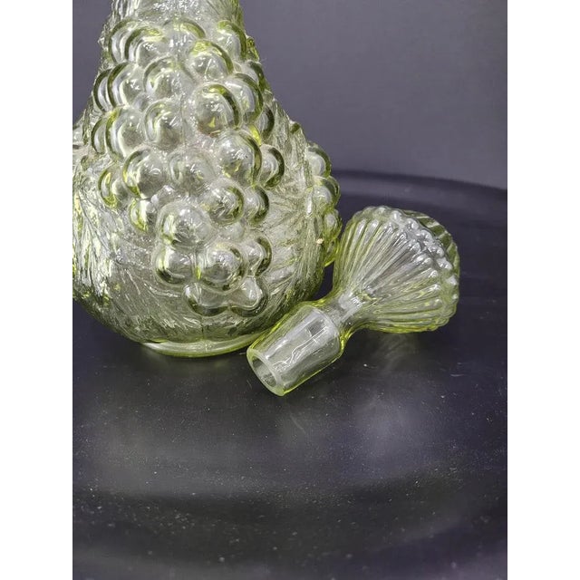 Traditional Vintage Avocado Green Fruit Bottle Decanter For Sale - Image 3 of 9