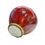Hollywood Regency Vintage Maison Dauphin Red Ceramic & Brass Table Lamp For Sale - Image 3 of 4