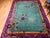 Vintage Art Deco Chinese Rug, Hand-Knotted Wool, Floral Motif, Turquoise & Purple, 9x12 For Sale In Chicago - Image 6 of 18