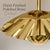 Brass Scallop Ceiling Light, Hollywood Regency Semi Flush Mount, Handmade Clam Shell Ceiling Lamp, Art Deco Gold Brass Fixture 28 Inch For Sale - Image 10 of 13