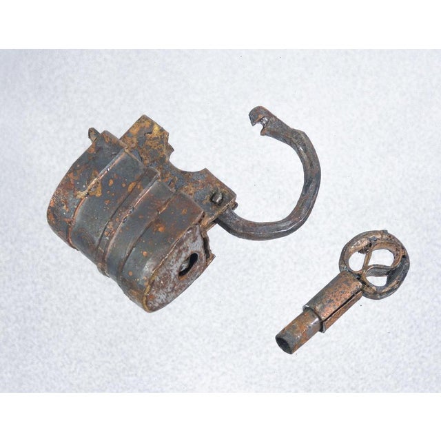 Antique 19th Century Bronze and Iron Padlock, Asia For Sale - Image 3 of 8