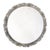 Large Antique Silver Plate Round Serving Tray With Grape & Leaf Border C1890 For Sale