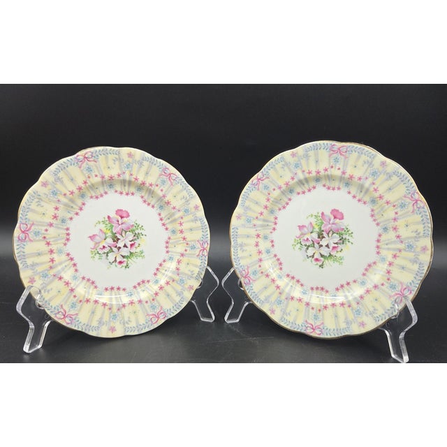 Vintage Queen Anne "Royal Bridal Gown" Duo- 1949 English Bone China- Dessert & Tea/Side Plate For Sale In Philadelphia - Image 6 of 18