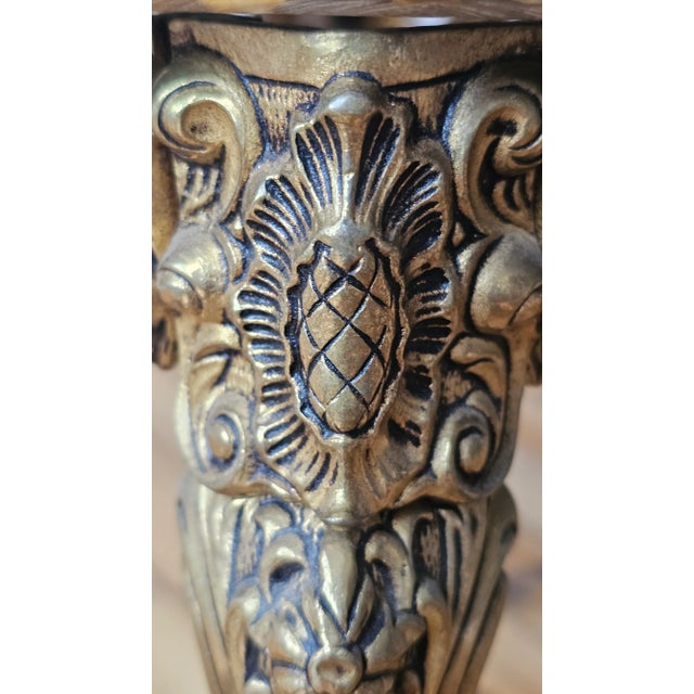 Vintage Mexican Artisan Arturo Pani Hollywood Regency Abalone, Onyx, and Gold Leaf Cocktail Table For Sale - Image 10 of 10