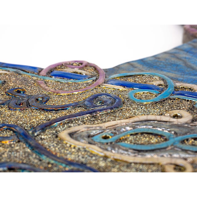 Raku Ceramic Wall Sculpture Intertwining Passion by Stefania Zoppellaro, 2022 For Sale - Image 10 of 12