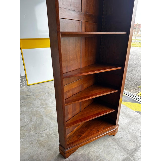 Corner Bookcase in Cherry Wood, 1920s For Sale - Image 12 of 18