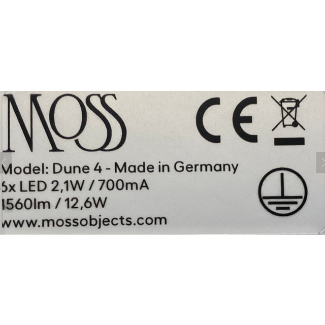 Not Yet Made - Made To Order Dune 4 Curve Chandelier with Metallic Tone Shades from Moss Objects For Sale - Image 5 of 6