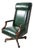 Late 20th Century Exceptional Judge Style High Back Swivel Tilt Leather Desk Chair For Sale