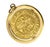 Metal 14k Gold Aztec Calendar Medallion Pendant Vintage For Sale - Image 7 of 7