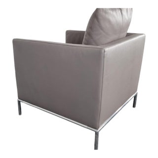 George Lounge Chair in Grey Leather by Antonio Citterio for B&B Italia For Sale
