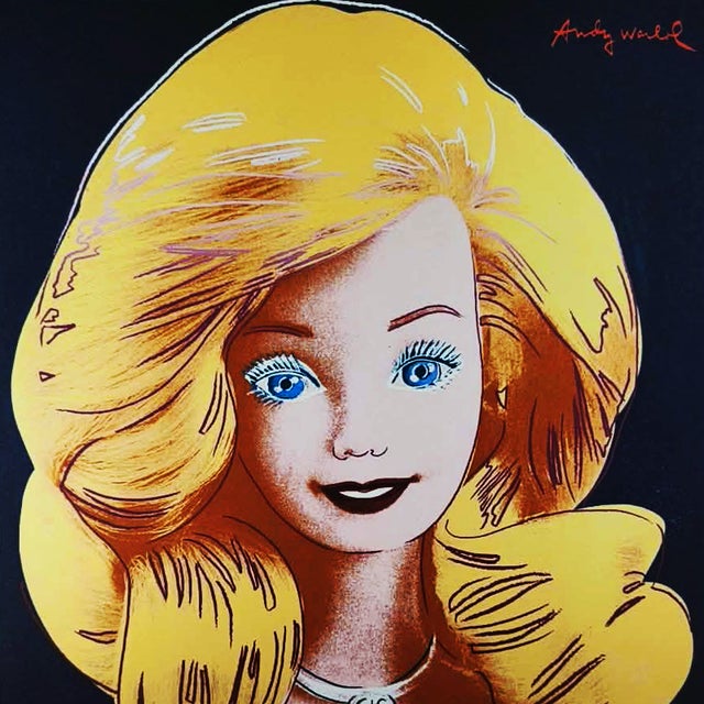 Andy warhol "barbie" limited edition lithograph by cmoa. after limited edition lithograph n 78 /500 - numbers signed in...