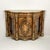 English three-door Louis XV-style sideboard in walnut and burl walnut with a marble top. It features rich inlays...