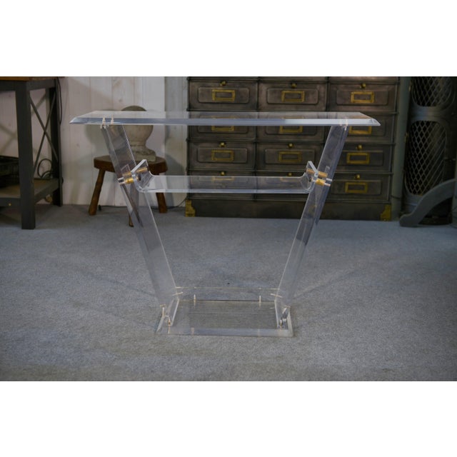 Polymethacrylate Console by David Lange, 1980s For Sale - Image 3 of 9