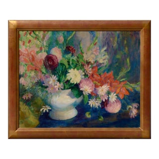 920s Spring Floral Still Life Oil Painting by Elizabeth Fitzgerald Forbes (Dallam), Framed For Sale
