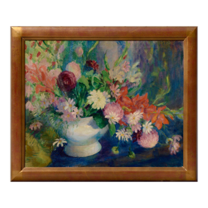 920s Spring Floral Still Life Oil Painting by Elizabeth Fitzgerald Forbes (Dallam), Framed