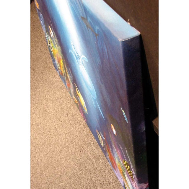 Impressionist Robert Katona Turtle Reef Original Acrylic Painting Art on Canvas For Sale - Image 3 of 8