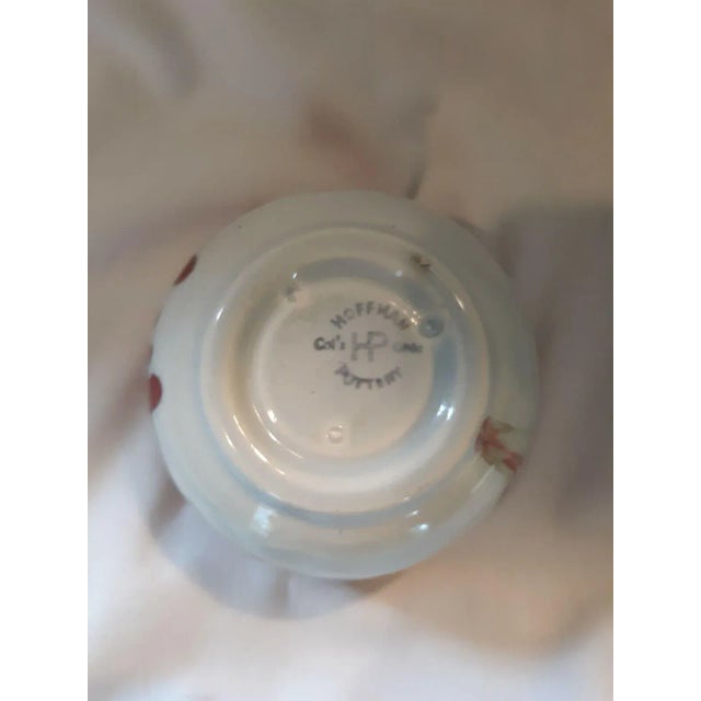 Ceramic Drip Glaze Scalloped Edge Hoffman Pottery Bowl For Sale - Image 7 of 8