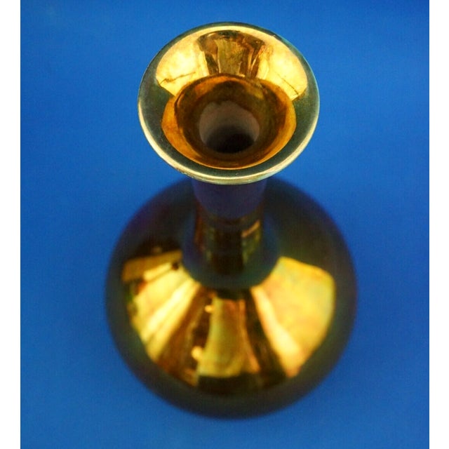 20th Century Ceramic Vase with Gold Metallic Lustre Glaze from Bottega Gatti, Italy, 1970s For Sale - Image 10 of 18