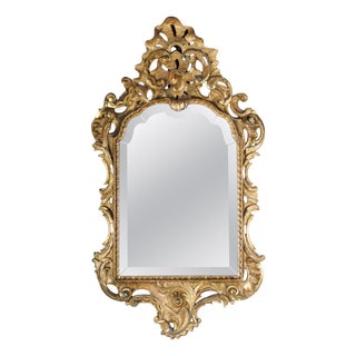 Venetian Baroque Ornately Gilded Wall Mirror, 19th Century For Sale