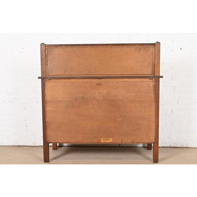 Stickley Brothers Antique Mission Oak Arts & Crafts Sideboard or Bar Cabinet, Circa 1900 For Sale - Image 10 of 12
