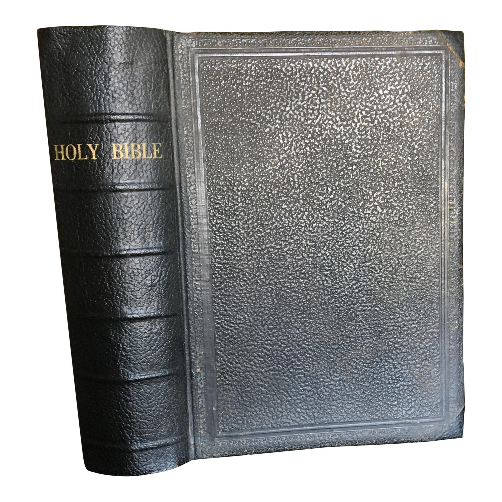 1893 Leather Bound Bible Chairish