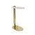 Contemporary Matthew Izzo Home Simeon Polished Brass and Marble Racetrack C Sidetable For Sale - Image 3 of 8