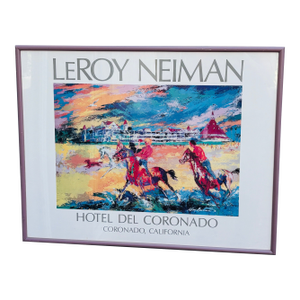 Vintage Framed LeRoy Neiman Hotel Del Coronado California Print