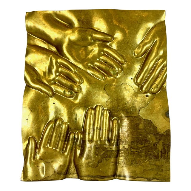 Brass Piura Wall Plaque or Relief attributed to Barbro Bäckström, 1978 For Sale