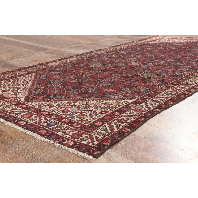 Textile Mid 20th Century Mid 20th Century Vintage Persian Hamadan Rug - 05'00 x 09'10 For Sale - Image 7 of 9