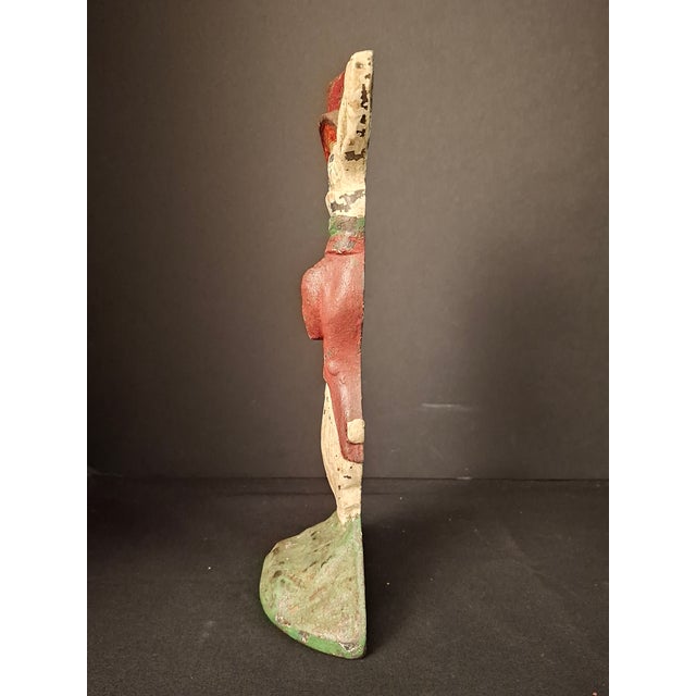 Antique Cast Iron Gentleman Rabbit Doorstop Albany Foundry 94 Top Hat For Sale - Image 13 of 18