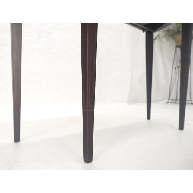 Chocolate Flip Top Mahogany One Drawer Console Game Sofa Breakfast Top MINT For Sale - Image 8 of 18