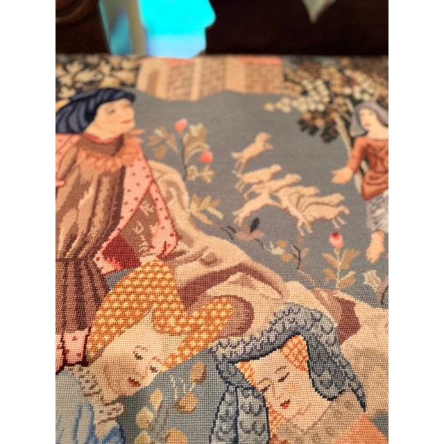 Carved Settee With Needlepoint Seat For Sale In Nashville - Image 6 of 11