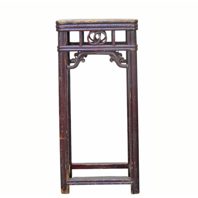 19th Century Chinese Elm Pedestal Table For Sale