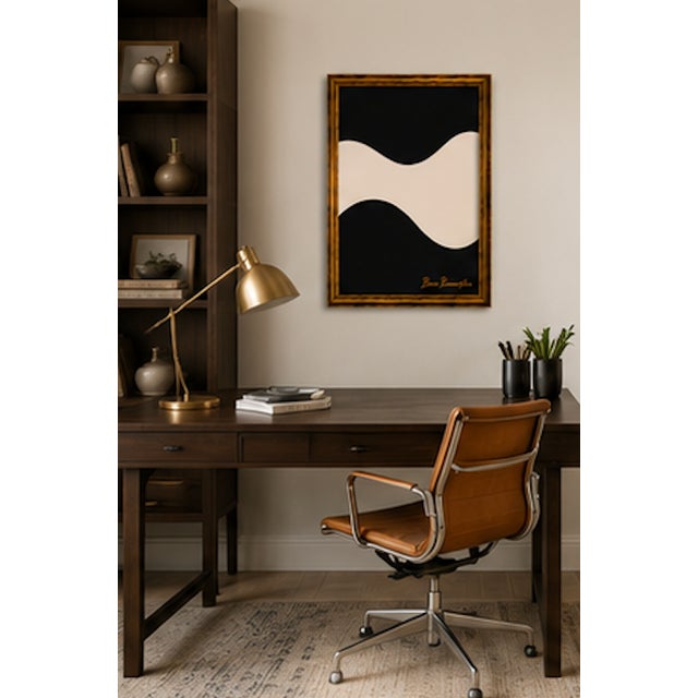 Black Title: Sculpted Space Modern Painting, Framed by Bryan Boomershine For Sale - Image 8 of 9