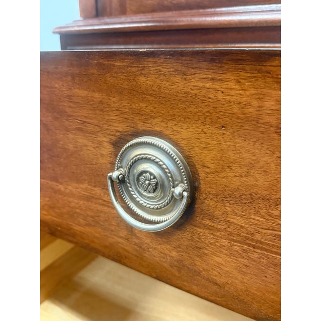 Wood Ethan Allen “Newport” Collection Figured Mahogany Armoire For Sale - Image 7 of 12