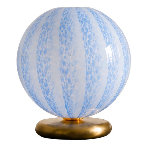 Vintage Murano Glass Blue Tulipano 20 Table Lamp by La Murrina, 1990s For Sale