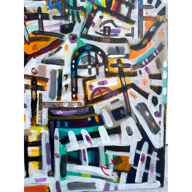 Black Original Modern Abstract Painting "Maiden's Dream" by C. Taylor, 2008 For Sale - Image 8 of 10