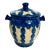 Ebeling & Reuss Blue/Tan Stoneware Canister For Sale