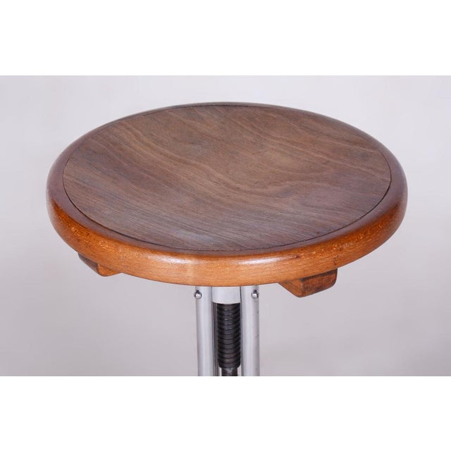 Bauhaus Bauhaus Piano Stool in Beech from Mücke-Melder, 1930s For Sale - Image 3 of 10