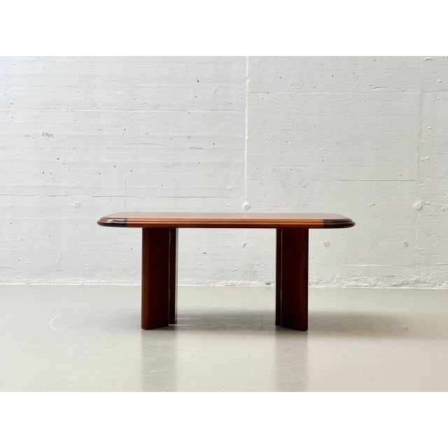 Mid-Century Curved Cherrywood Coffee Table, 1970s For Sale - Image 6 of 16