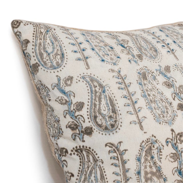 2000 - 2009 Pair of Handcrafted Linen Pillow With Vintage Aso Oke Textile and Down Insert For Sale - Image 5 of 17