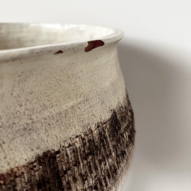 Ceramic Vintage Ceramic Flowerpot by Magda Szemlér, 1970s For Sale - Image 7 of 8